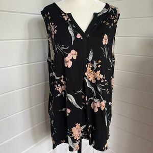 Reitman’s Size XL Sleeveless/V-neck Floral top, EUC